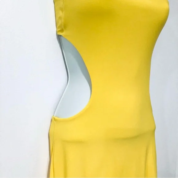 THINK OF ME TUBE MINI DRESS YELLOW.SIZE SMALL - Picture 4 of 7